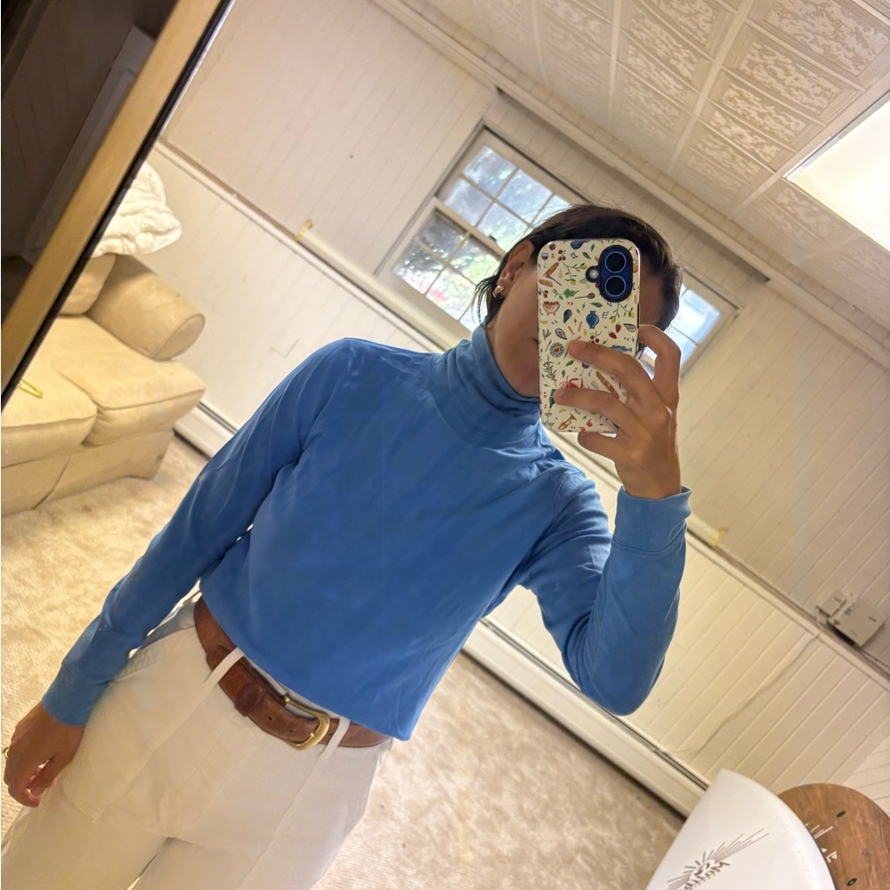 L.L. Bean Classic Blue Turtleneck